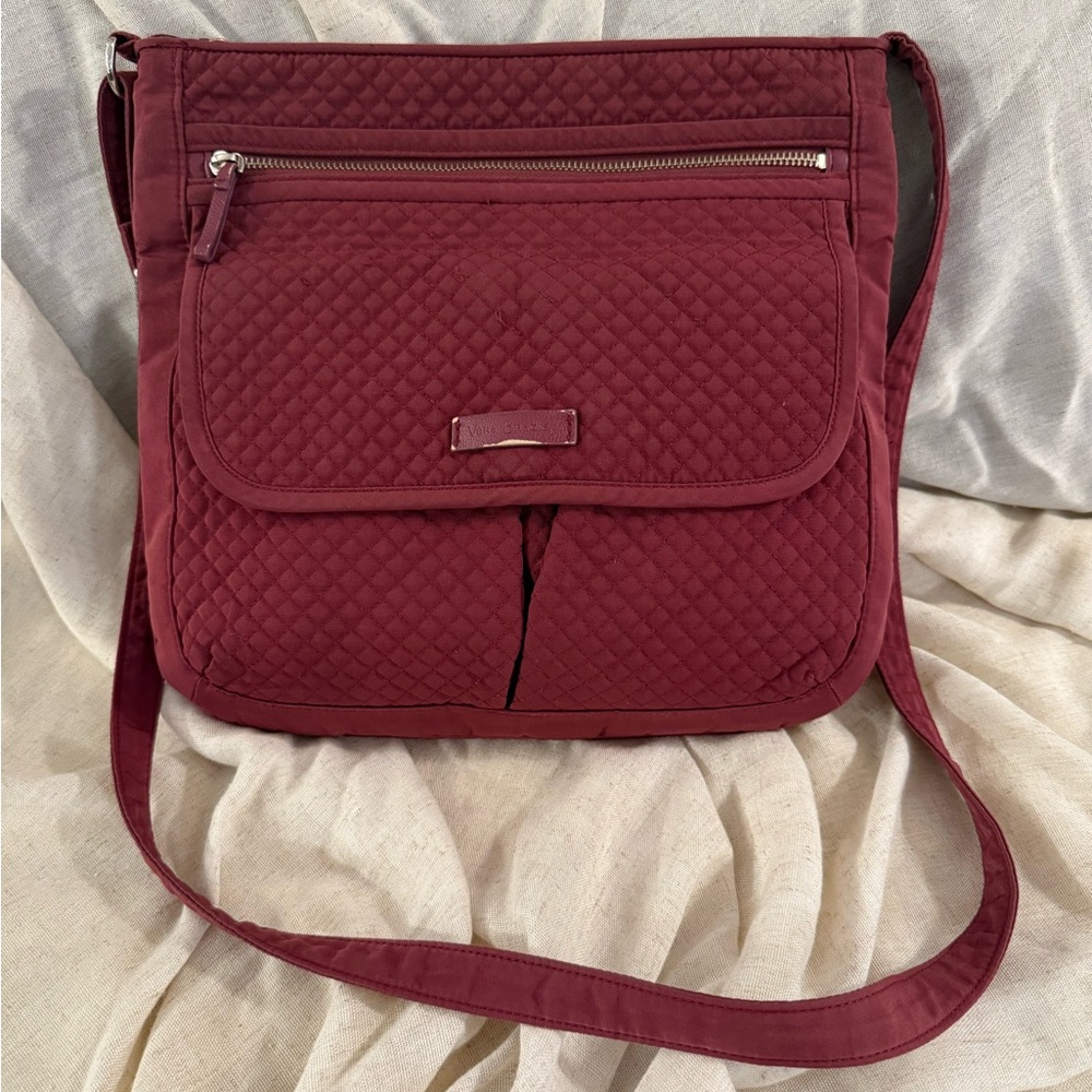 Vera Bradley Quilted Wine Crossbody Bag